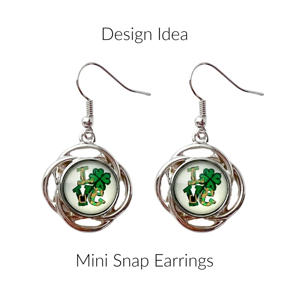 Snap Charm Set of 3 Includes 1 Standard Size 20mm and 2 Mini Snap Charms 12mm - Picture 3 of 4